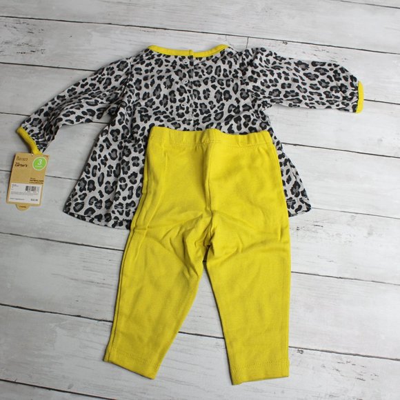 Carter's Baby Girl Pants Tunic Top Outfit Size 3 Months 2 Pc Set - Picture 4 of 4